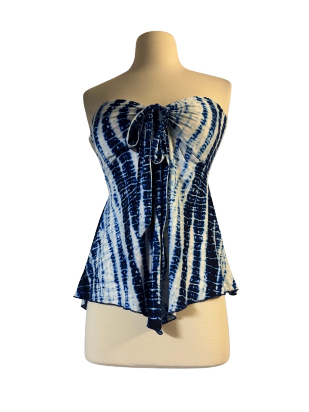 Strapless Tie-Dye Blouse
